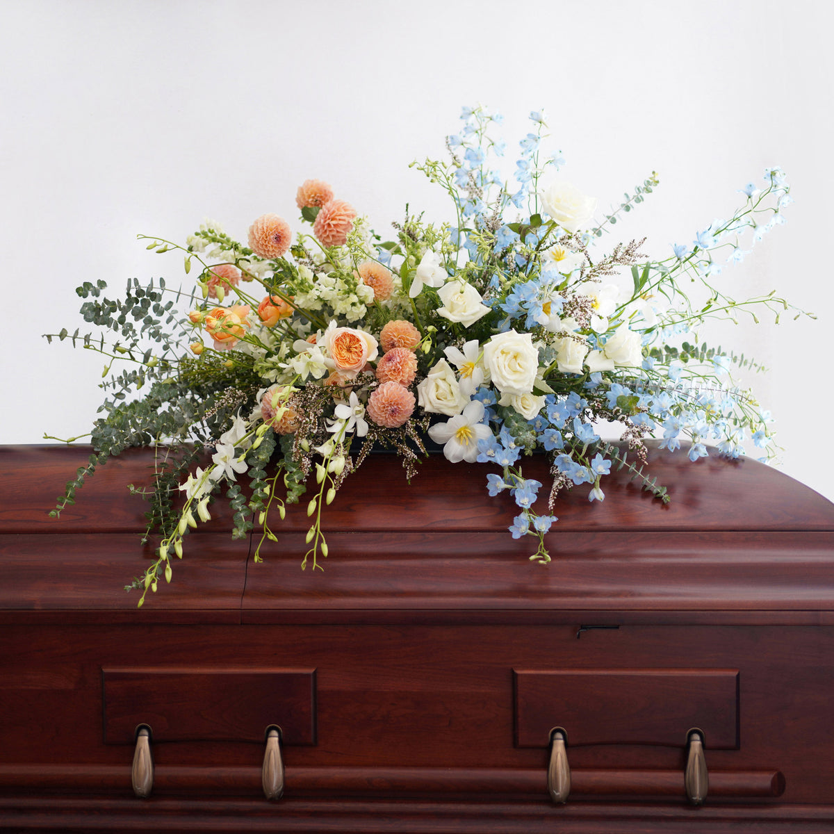 closed funeral casket