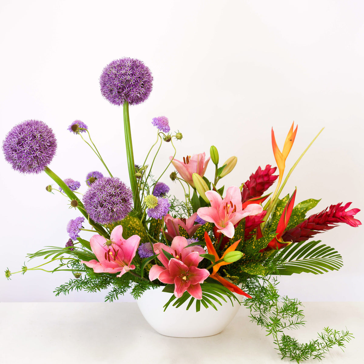 Tropical Arrangement assorted flowers Medium size