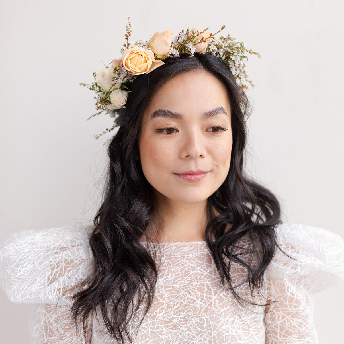 Style Me Beautiful Bridal Set, Bouquet and flower crown