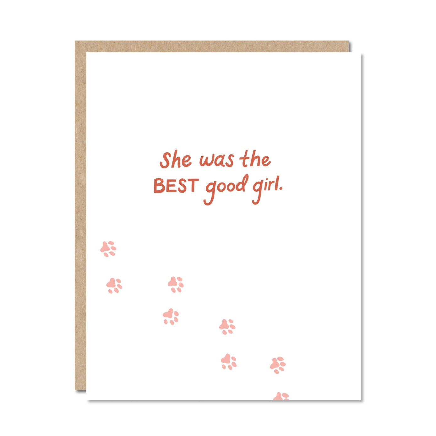 Best Good Girl - Pet Loss Sympathy Card