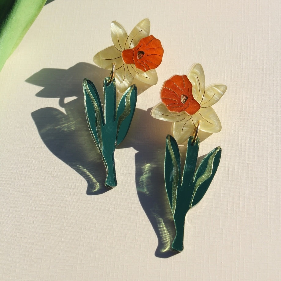 Daffodil Acrylic Earrings