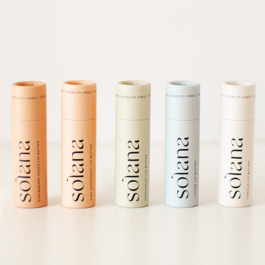 Eco-Friendly Lip Balm in paper tubes from Solana