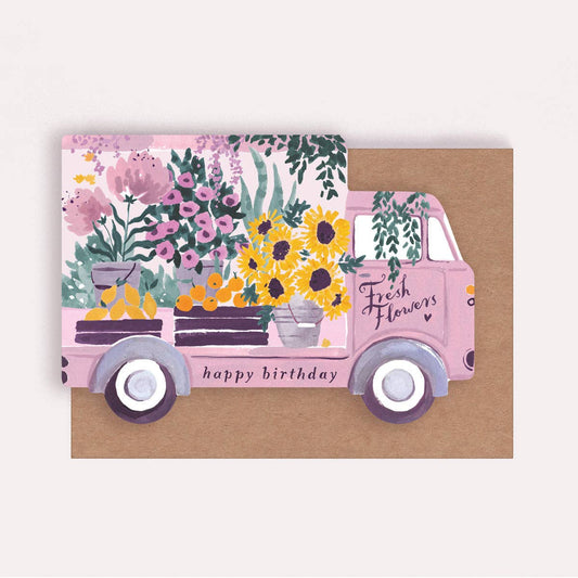 Flower Truck Birthday Card | Sister Paper Co.