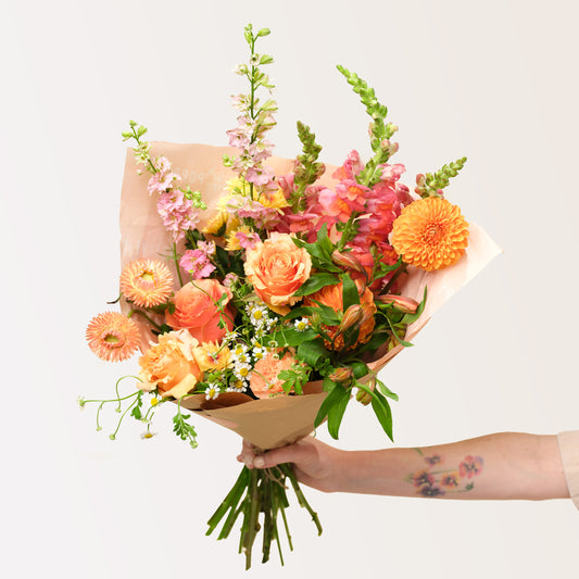 Grand bright + cheery flower bouquet wrap from Native Poppy