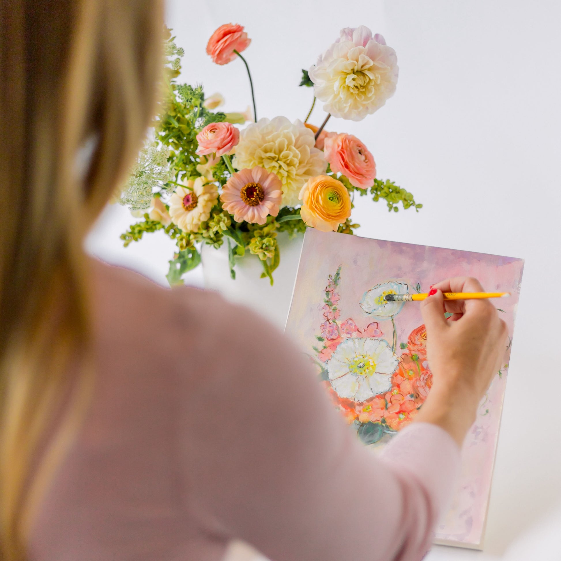 Custom Flower Arranging Workshop +  Floral Painting Class