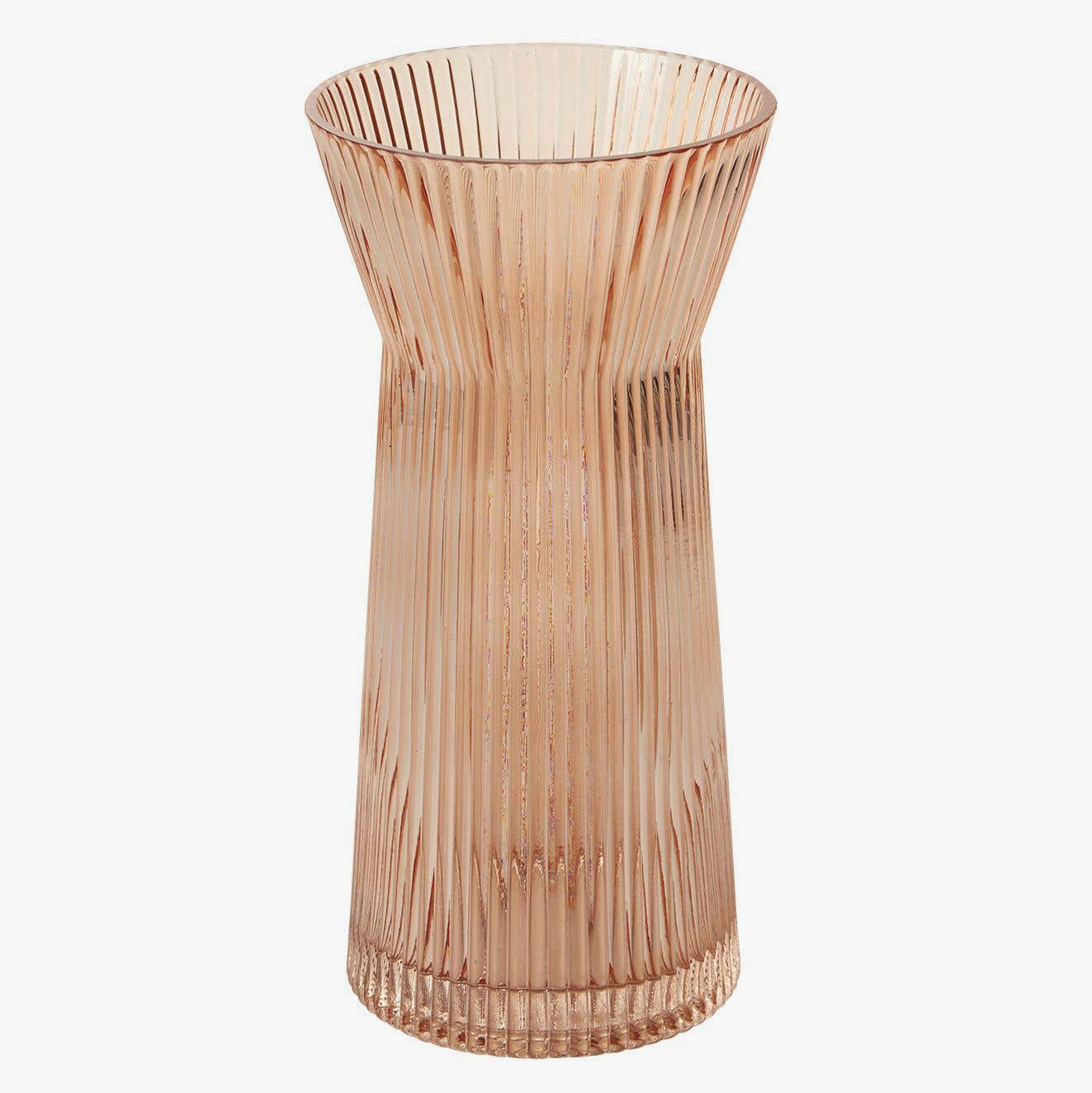 Lyrical Glass Vase - pink tinted glass vase