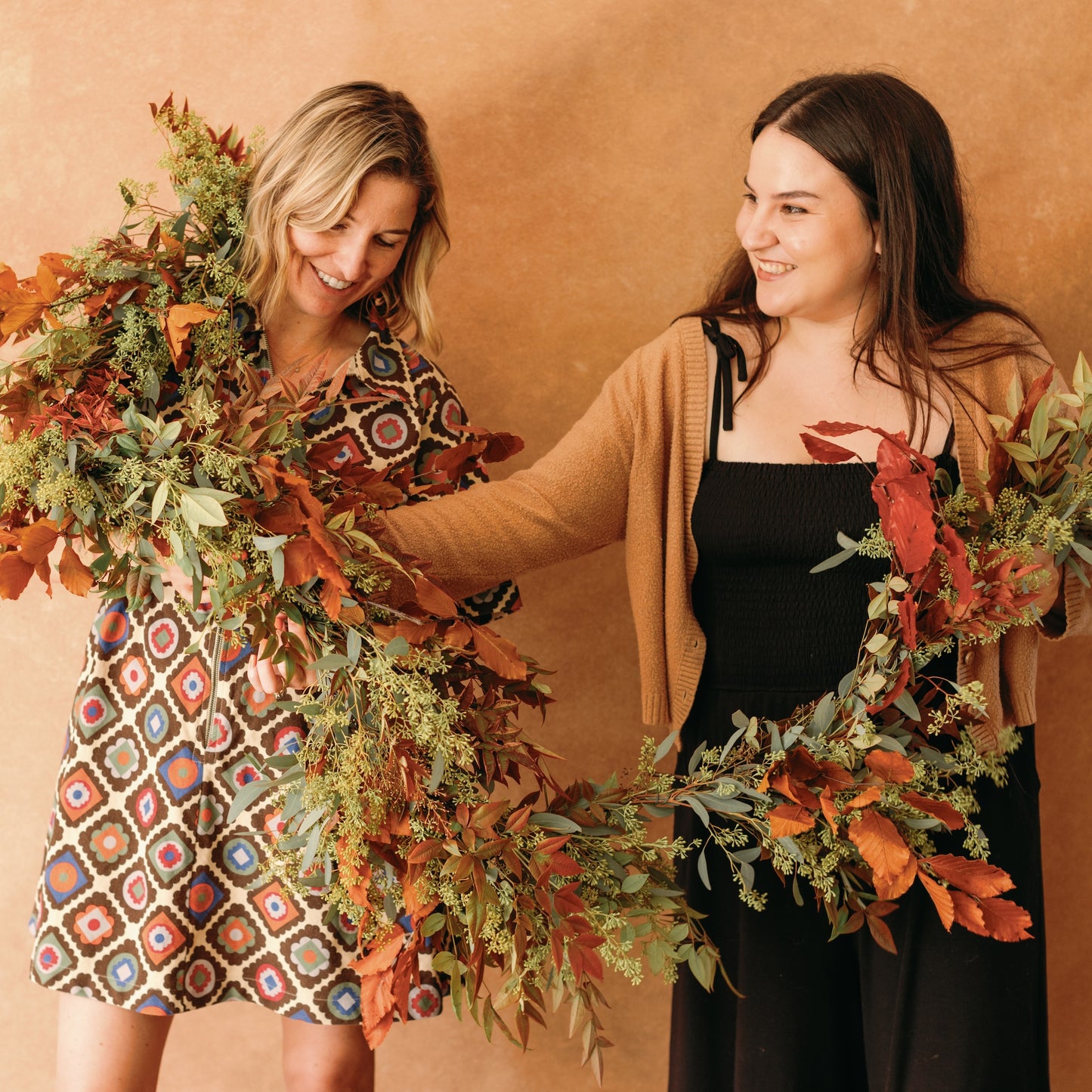 Native Poppy Florists with Fall Garland