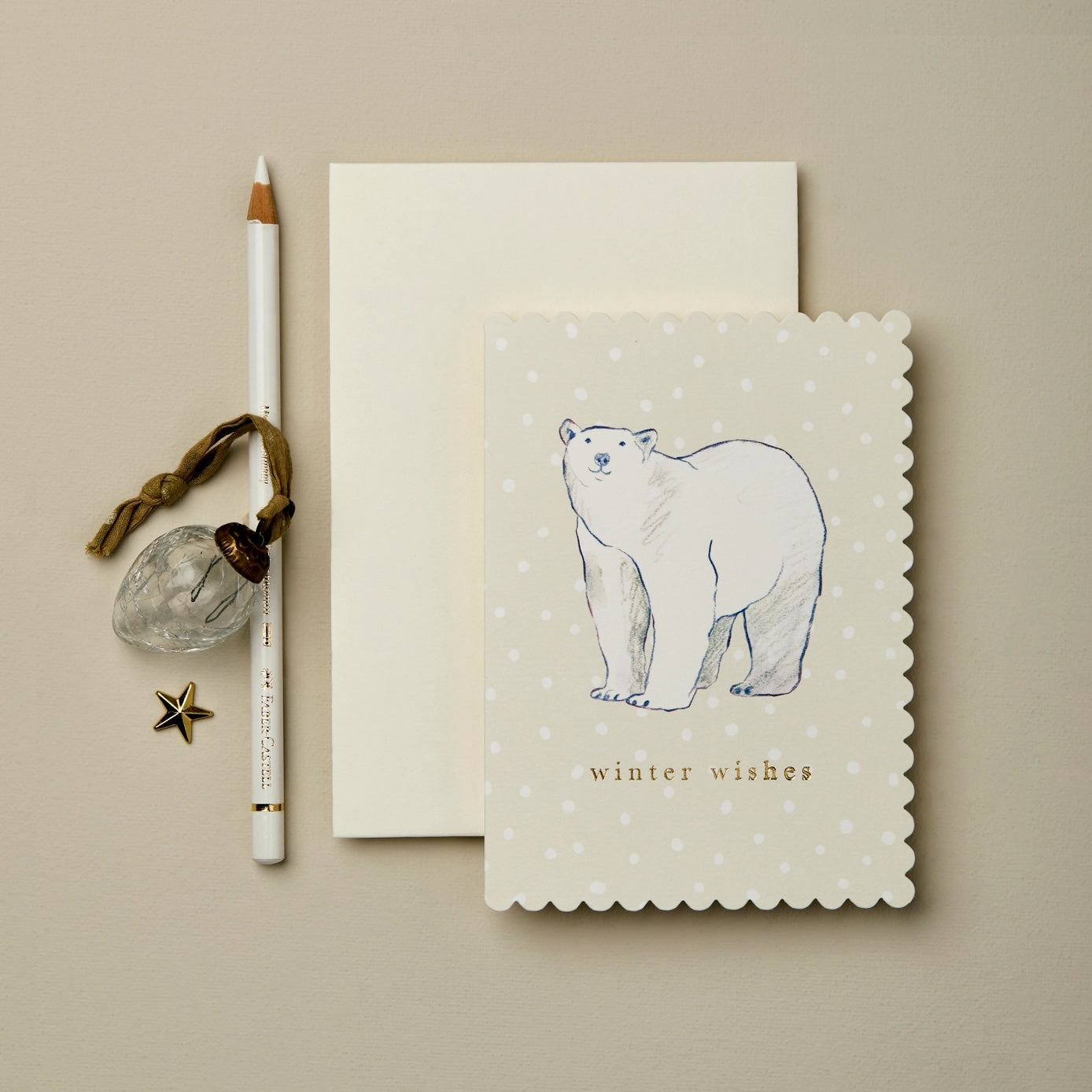 Polar Bear Winter Wishes Card | Wanderlust Paper