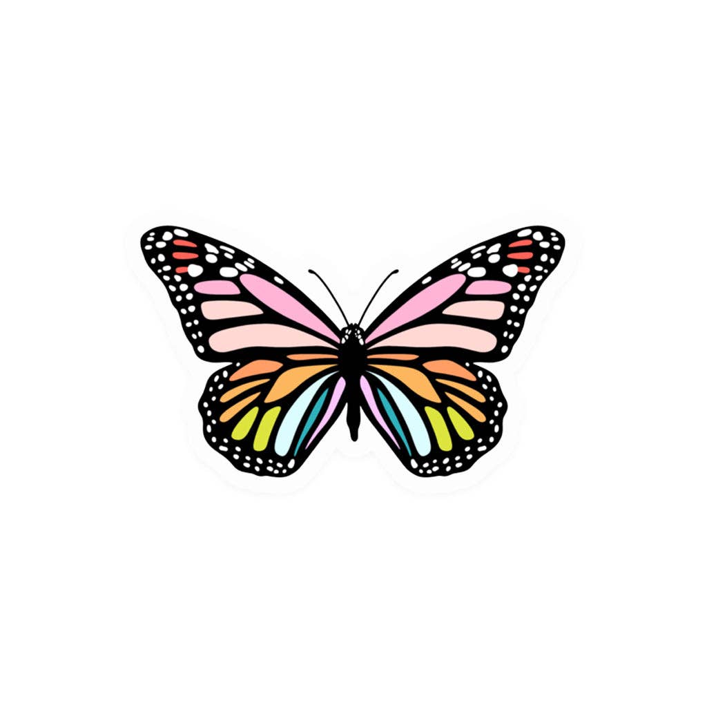 Rainbow Butterfly Sticker