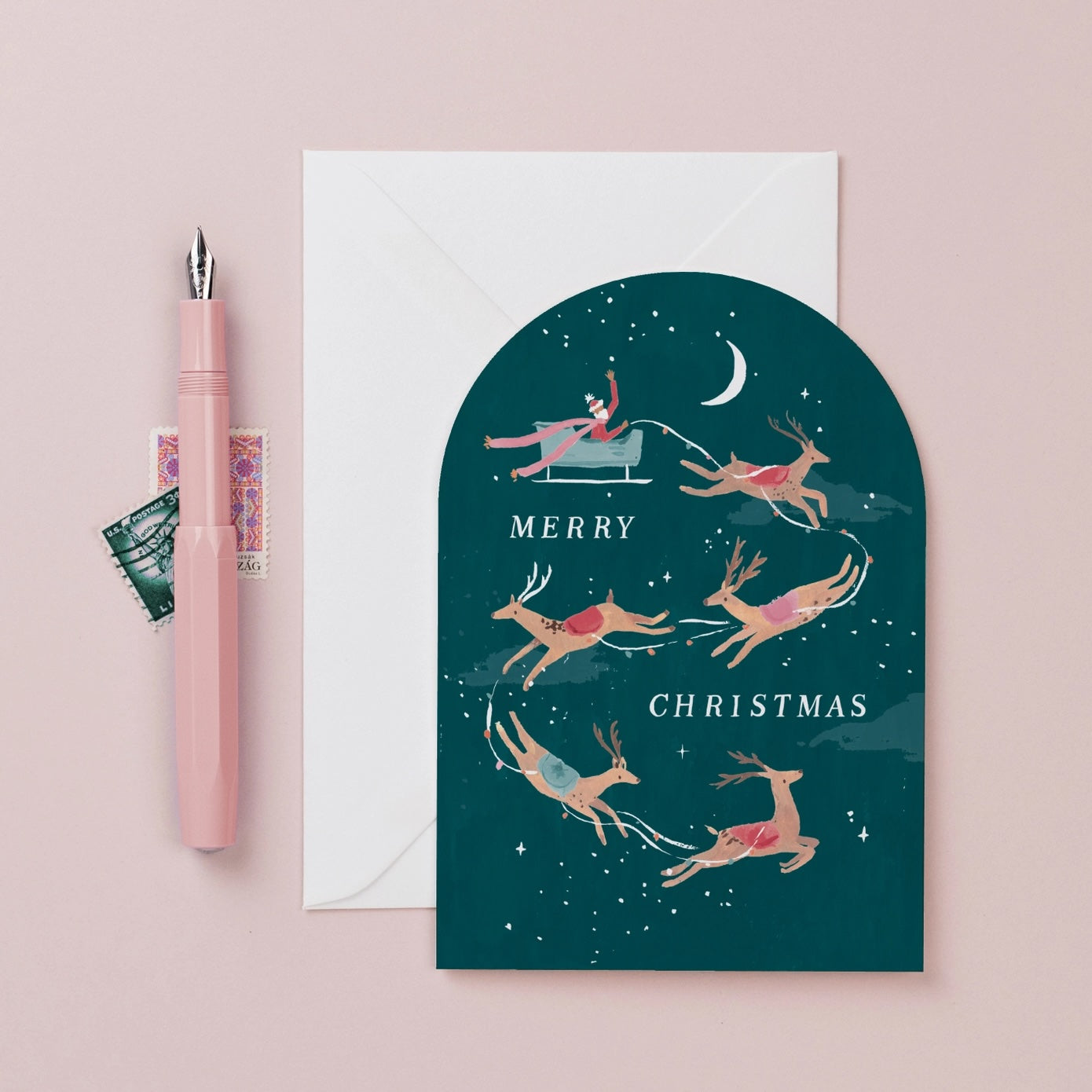 Reindeer Christmas Card | Sister Paper Co.