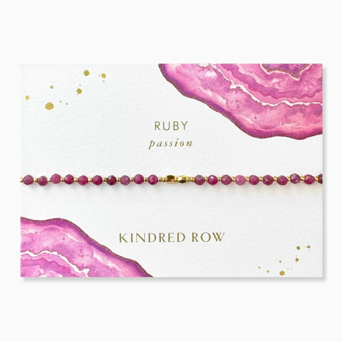 Ruby Gemstone Stacking Bracelet