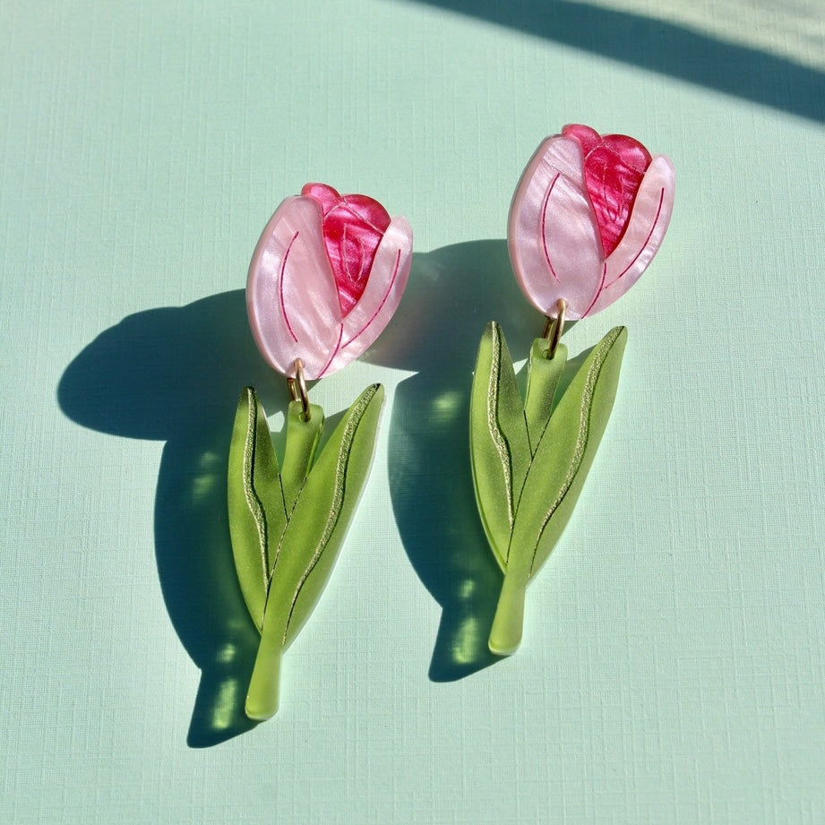 Tulip Acrylic Earrings