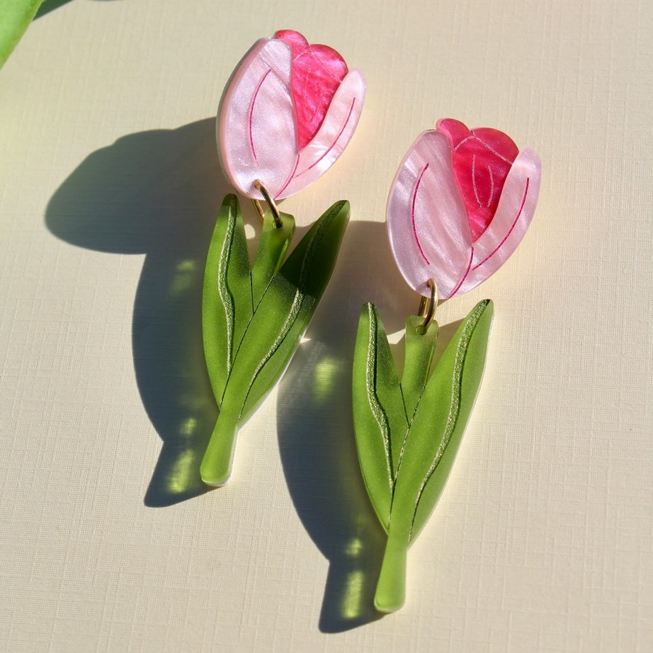 Tulip Acrylic Earrings