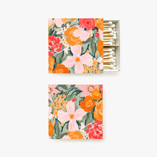 Warm Painted Florals Matchbox