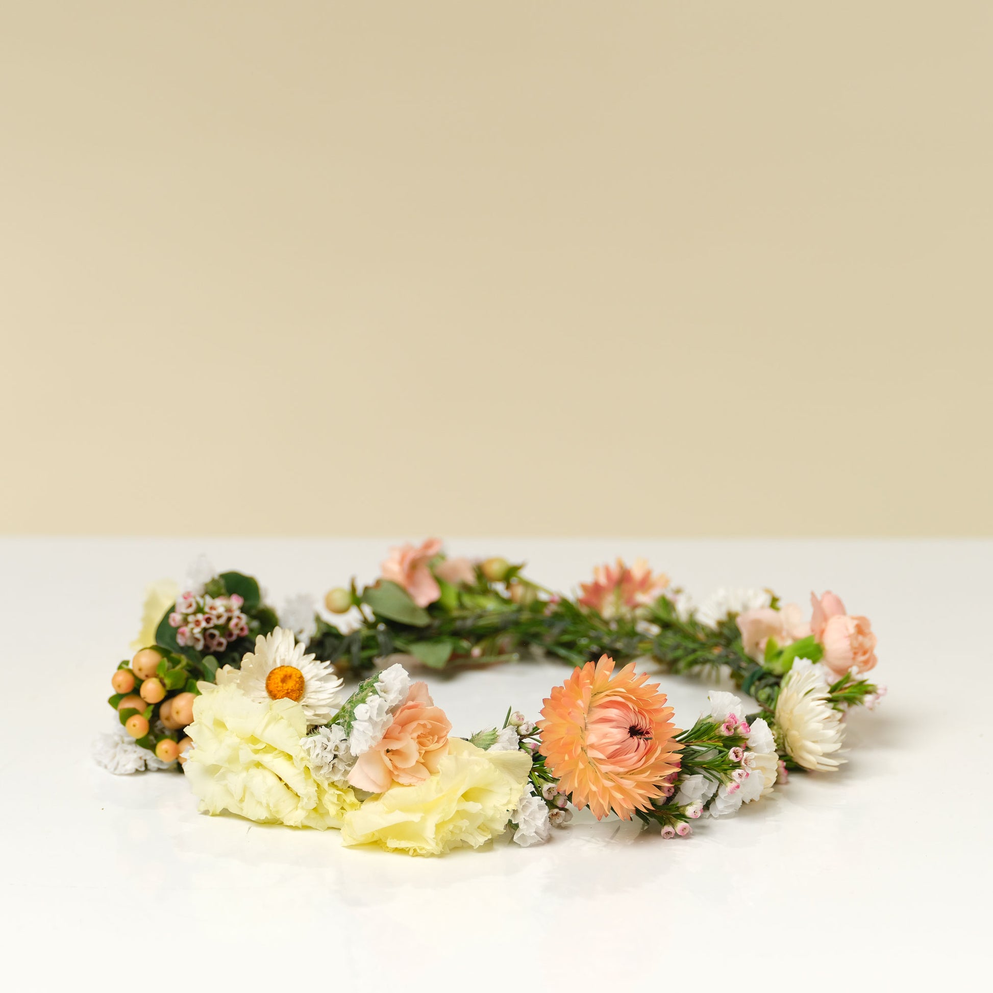 Lucy Flower Crown in neutral colors from Native Poppy