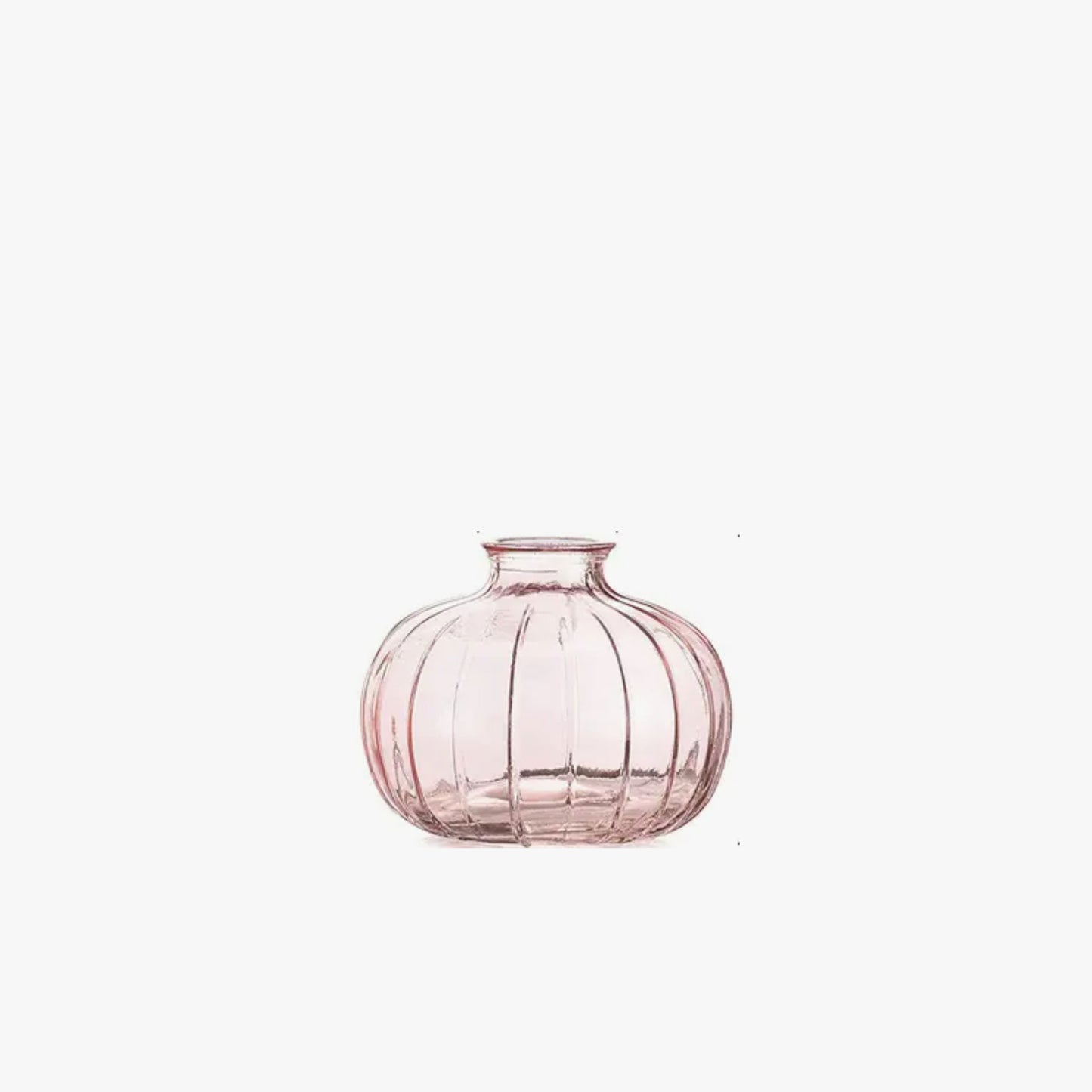 short pink glass bud vase