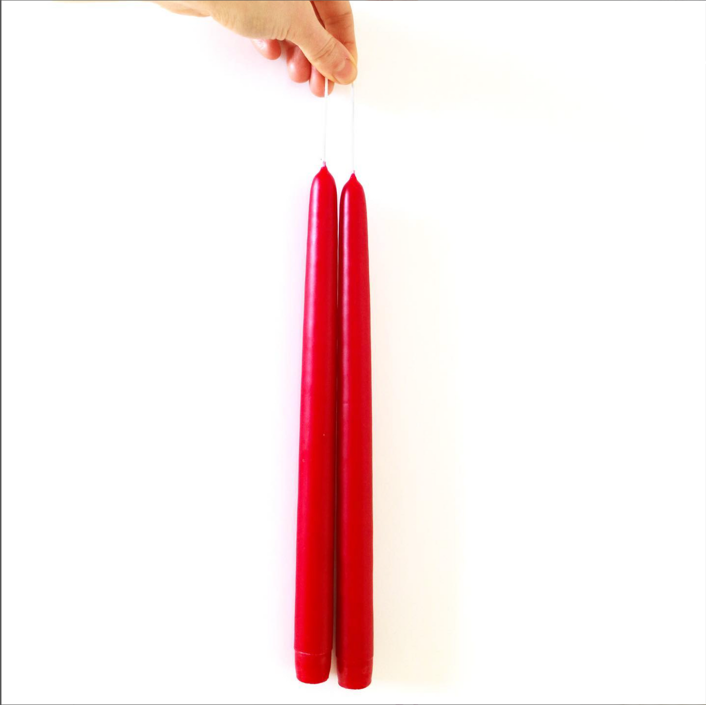 Candy apple red taper candle