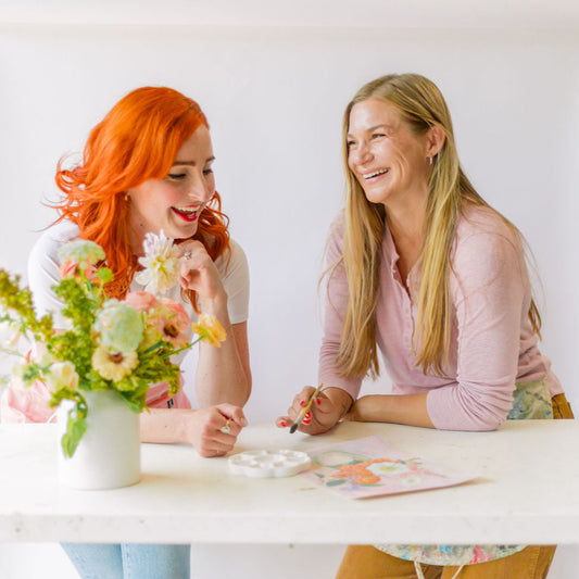 Custom Flower Arranging Workshop +  Floral Painting Class with Meg and Michaela