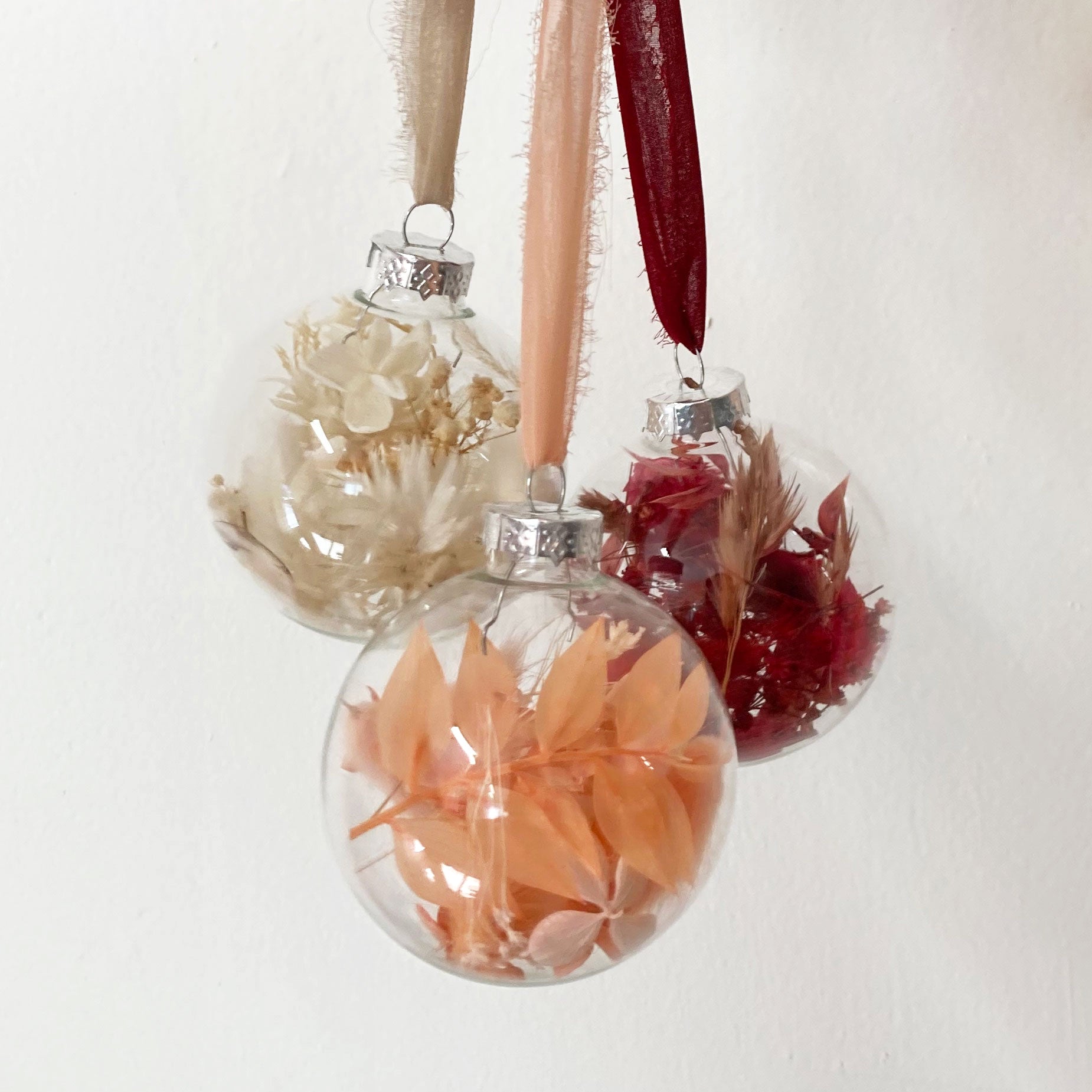 Dried Flower Christmas Tree Ornaments