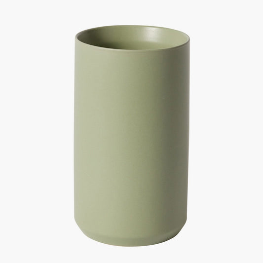 Moss green ceramic vase