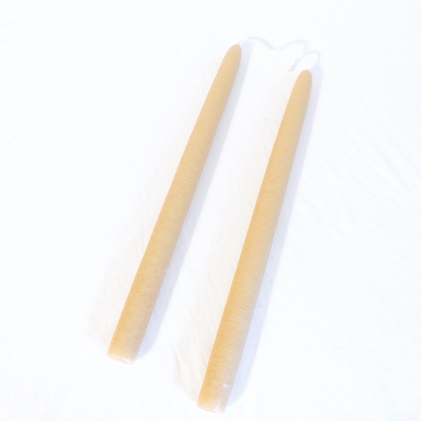 Ivory taper candles - pair of two taper candles