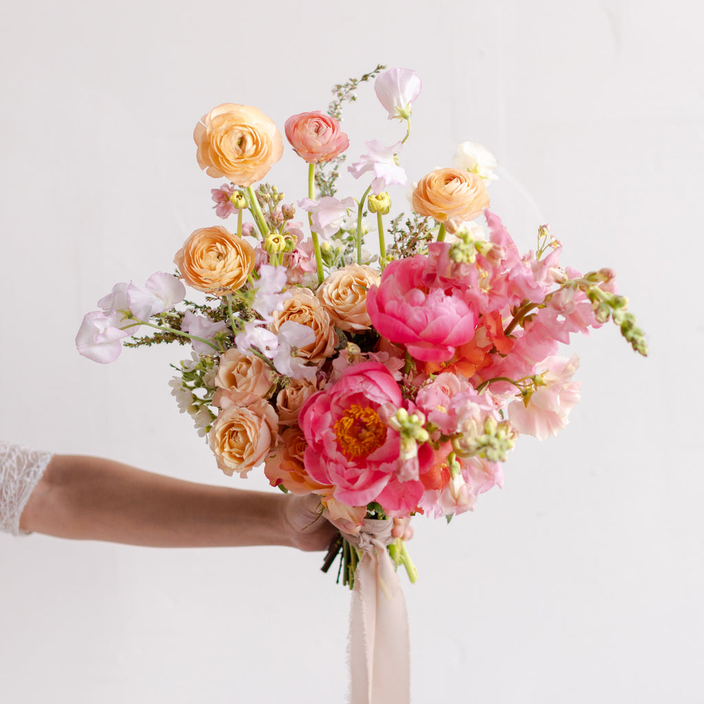 Ranunculus and rose bridal bouquet in Washington, DC
